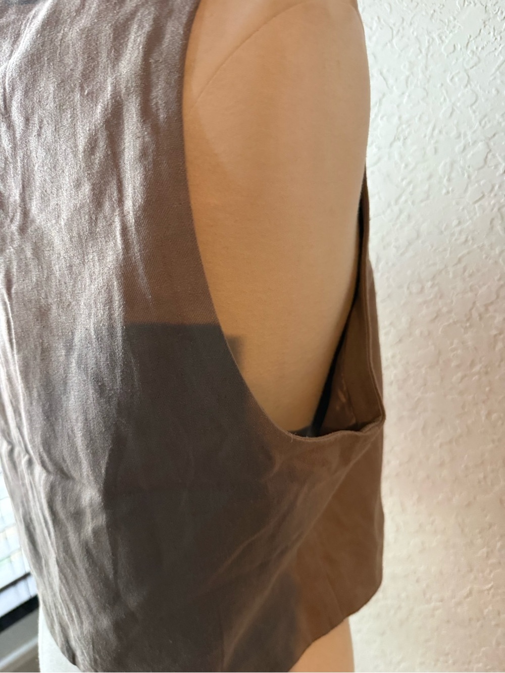 American Eagle Outfitters Brown Button-Front Women's Vest - Picture 8 of 11